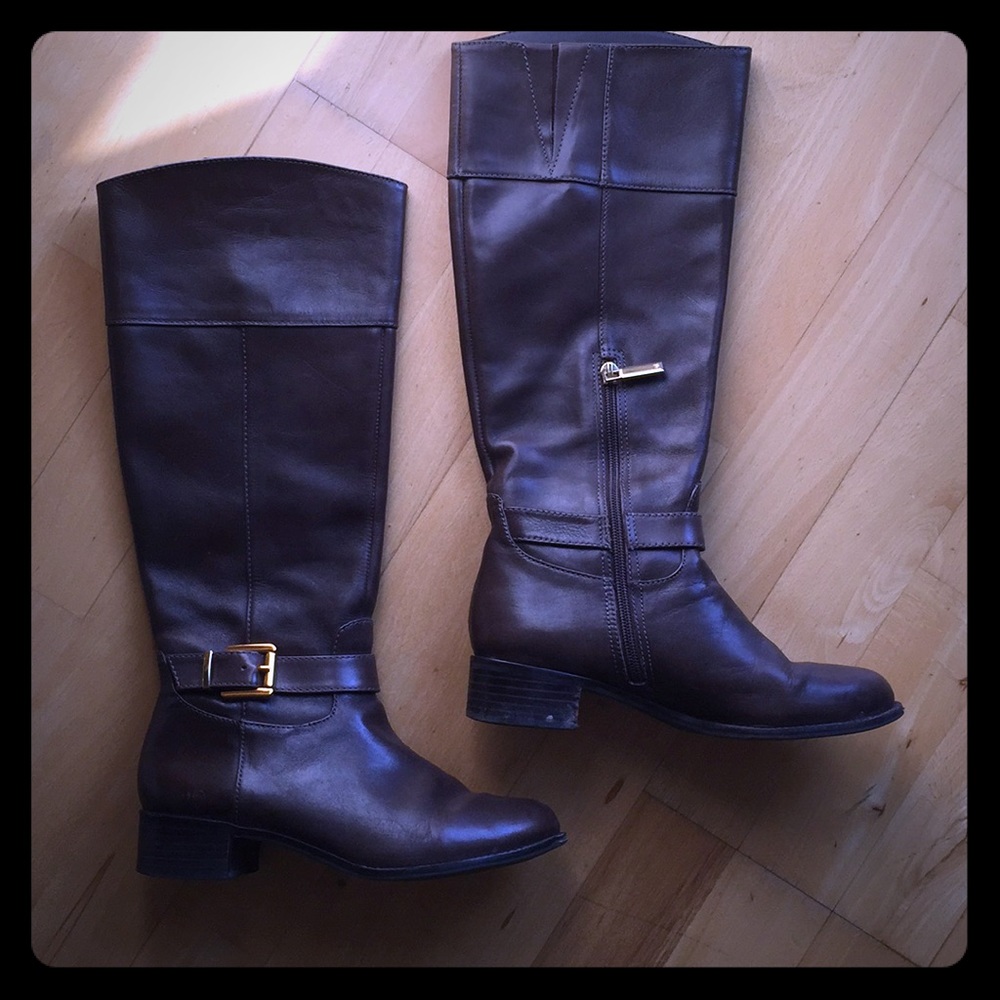 Ralph Lauren Brown Leather Riding Boots